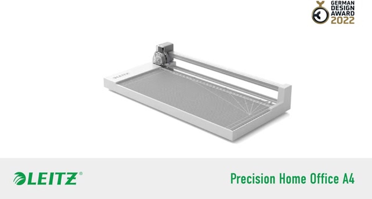 Leitz Precision Home Roller Cutting Machine A4, Cuts up to 10 Sheets, 305mm Cutting Length, Fixed Mounted Cutting Knife and Grid with Guides, 90260000