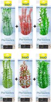 Tetra - Decoart - Plantastics - Aquariumplanten - Aquarium - Anacharis + Red Foxtail + Hygrophila + Ambulia + Red Ludwigia + Green Cabomba - 36 cm - L - Complete set van 6 stuks