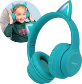 iMoshion Koptelefoon Kinderen Met Kattenoortjes Bluetooth - Kinder Koptelefoon / Hoofdtelefoon Draadloos Over Ear - Blauw