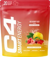Cellucor C4 Smart Energy Powder Pre Workout - Sports Drink Red Berry - Energy Drink - 20 Sachets Énergie Boisson