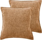 Tiseco Home Studio - Coussin DAMIAN (rempli) - SET/2 - 100% polyester - Carré - 45x45 cm - Indiantan
