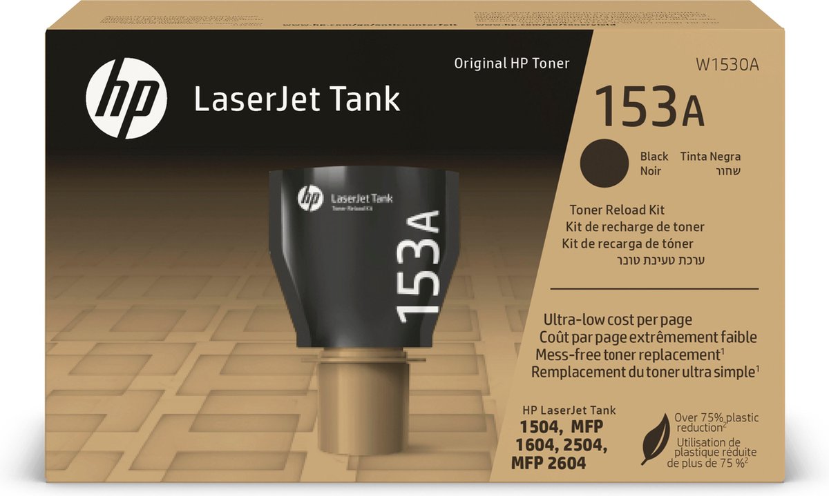 HP 153A (W1530A) Zwart - Originele LaserJet Tank Toner Navul Kit - Standaard Capaciteit