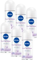 Bol.com NIVEA Fresh Sensation Anti-transpirant Deodorant roller - 72 uur bescherming - Antibacterieel - Alcoholvrij - Geur van b... aanbieding