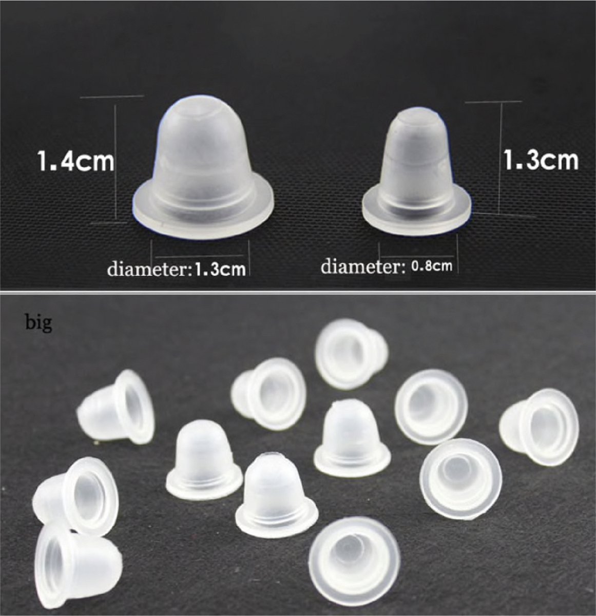 Pigmentcups S in silicone (100 pcs) - tattoo inkt cups size S - wegwerp - plastic - TATTOO