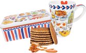 Paquet cadeau femme - Blond Amsterdam - mug xl - boîte à biscuits - stroopwafels - cadeaux néerlandais - merci professeur
