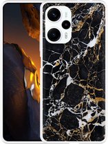 Étui Cazy adapté au Poco F5 Zwart Goud Marble