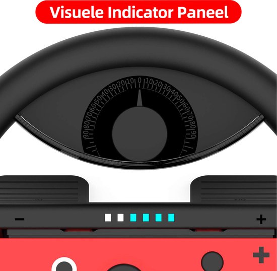 OneGamer® - Stuur en Controller Grip Set – Geschikt voor Nintendo Switch Joy-Con – voor Mario Kart Game – Zwart - 4 stuks - OneGamer