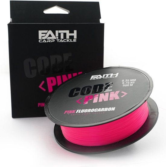 Code de Faith Pink, Fluorocarbone, Ligne, 500m, 0,30 mm, Force de  traction de 7,45 kg