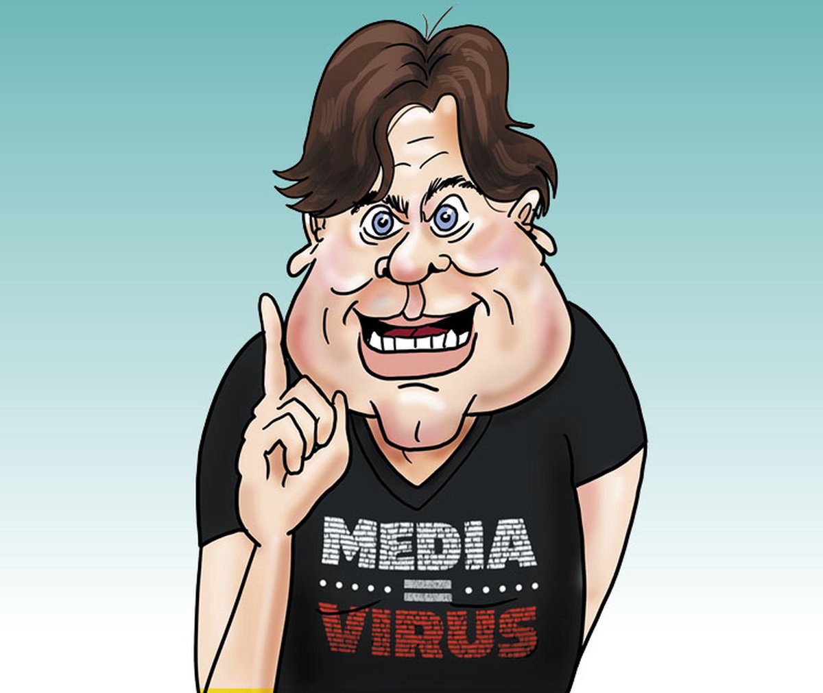 Robert Jensen – Media=Virus.- Speldje inclusief bio-kaartje