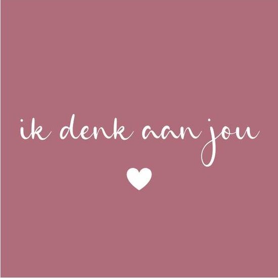 Luxe Bloemenkaartjes - Wenskaarten - Cadeaukaart - Roze - Ik Denk Aan Jou -  7x7cm - 20... | bol
