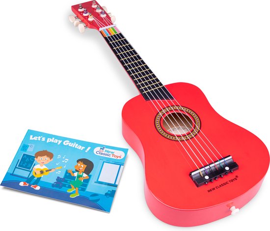 Nouveaux jouets classiques - Jouets Guitar de Luxe - Rouge | bol