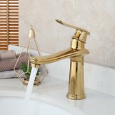 Malvizza wastafelkraan mengkraan goudkleurige kraan voor uw badkamer met keramische schijven
