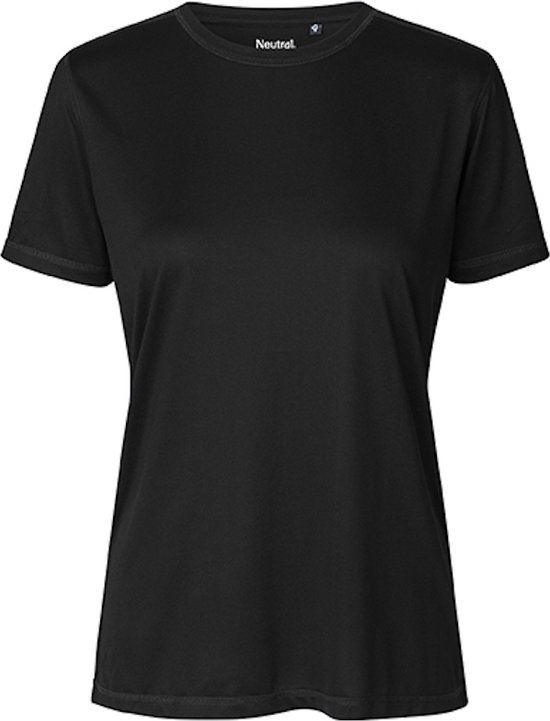 Foto: Damessportshirt performance met korte mouwen black xl