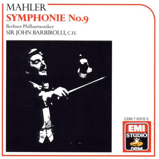 Mahler: Symfonie nr. 9 met Berliner Philharmoniker en Sir John Barbirolli, C.H. op de cover.