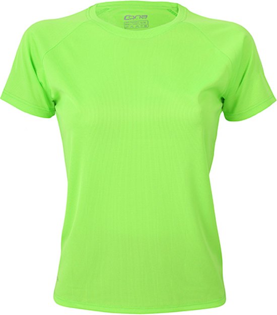 Foto: Damessportshirt tech tee met korte mouwen lime m