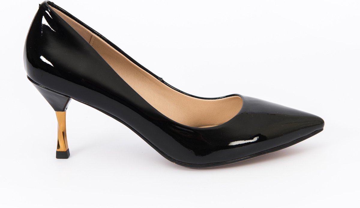 Zerba - Dames Pumps - Maat 41 - Zwart Leer - Lughetto
