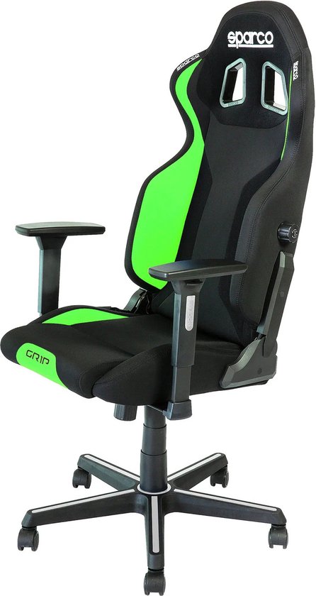 Sparco GRIP Gaming/Bureau Stoel - Ergonomisch Design - Zwart/Groen