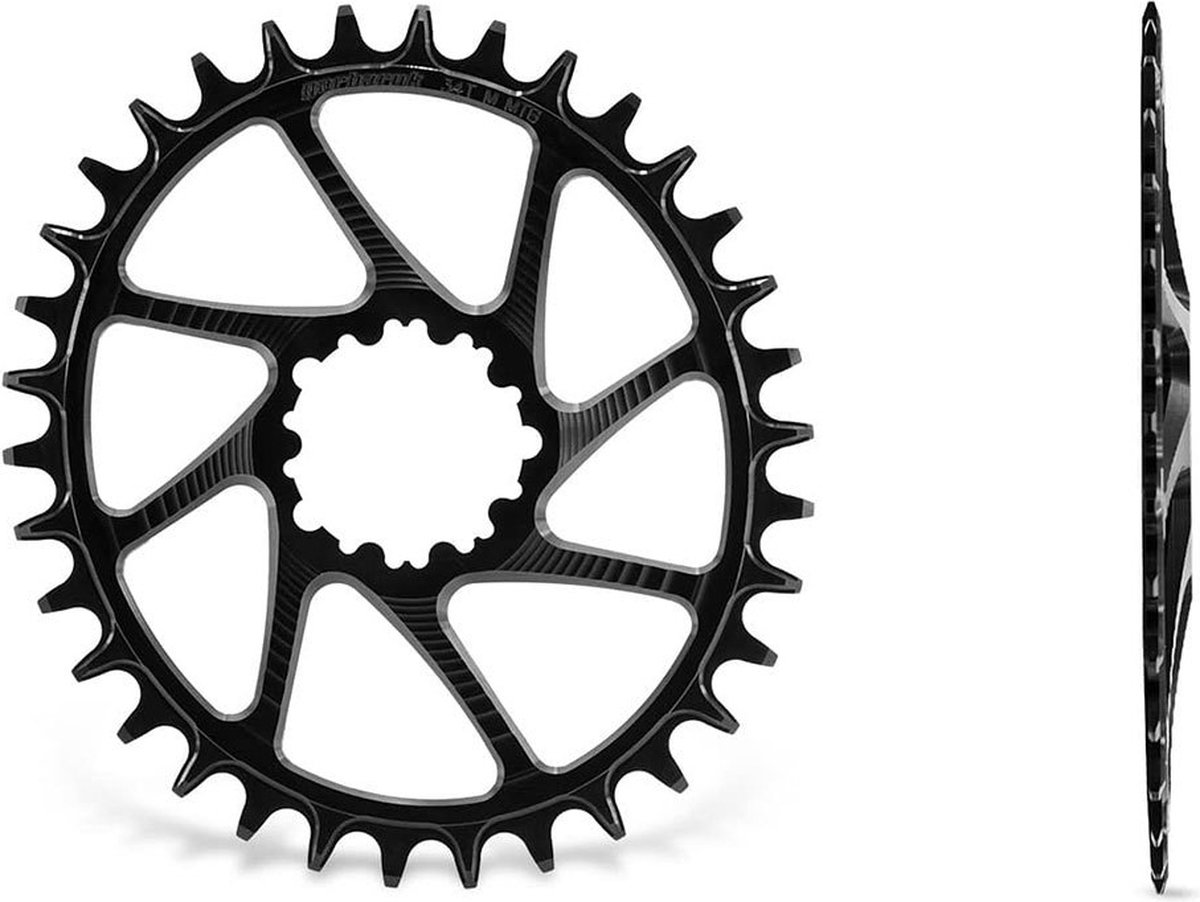 Garbaruk Sram Gxp/dub Mtb Ovaal Kettingblad Zilver 34t