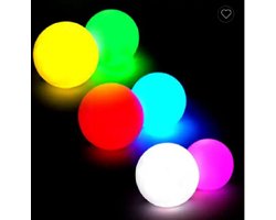 Solar Lichtgevende Bol 6 stuks • Met Afstandsbediening • Drijflamp • Waterdicht • Zwembadlicht • Zwembad bal • Kleurverandering • Vijverlamp • Vijverlicht • Waterlicht