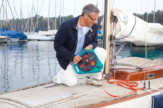 GARDENA Classic roll-fix Slanghouder - Platte slang 15 m - met cassette