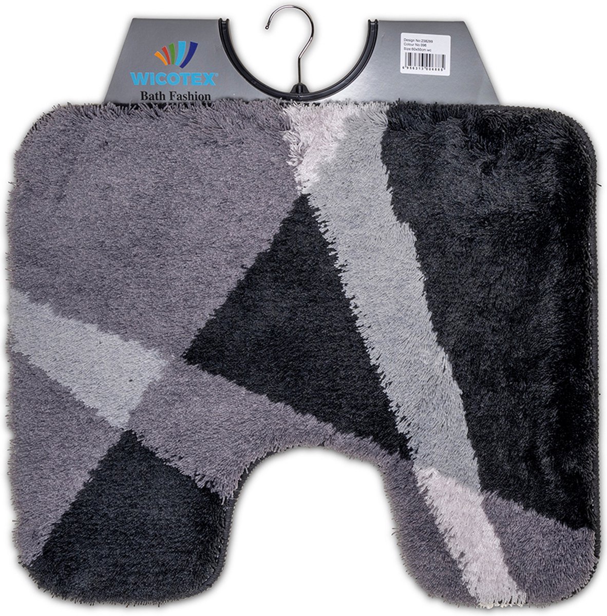 Bidetmat - Toiletmat - WC mat - Classic Pure excellent Antraciet - Antislip onderkant - Afmeting 50x60cm