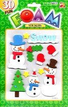 Kerst kaarten Maken | Kerst | Sneeuwpop | Maken | Foam Stickers | Kerstboom | Knutselen | Cadeau | Kerstkaart | Sticker | Cadeau versiering (2xvel)