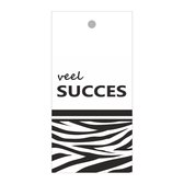 Carte Fleur de Luxe - Carte de Voeux - Carte Cadeau - Wit - Succes - Avec Perçage - 20 Pièces