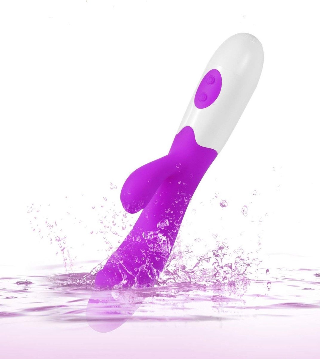 Goedkoopste Erodit® Tarzan dildo vibrator -Bunny Vibrator-Geribbelde eikel stimulatie clitoris- g-spot - Anaal vibrators voor mannen- vibrators voor vrouwen -Paars, 19,5 cm- excl batterij- Sex toys- Erotiek- Seksspeeltjes voor koppels