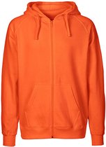 Bol.com Fairtrade Men's Zip Hoodie met capuchon Orange - XL aanbieding