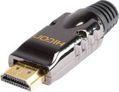 Hicon HI-HD-M HDMI-connector Stekker, recht Aantal polen: 19 Zwart 1 stuk(s)