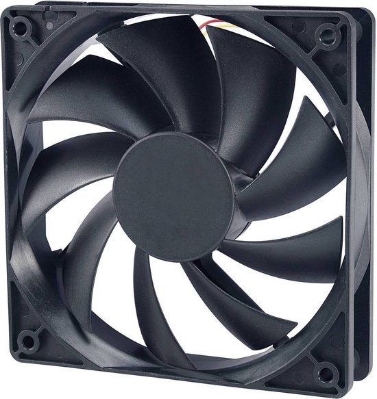 Akasa Black 12cm case fan Computer behuizing