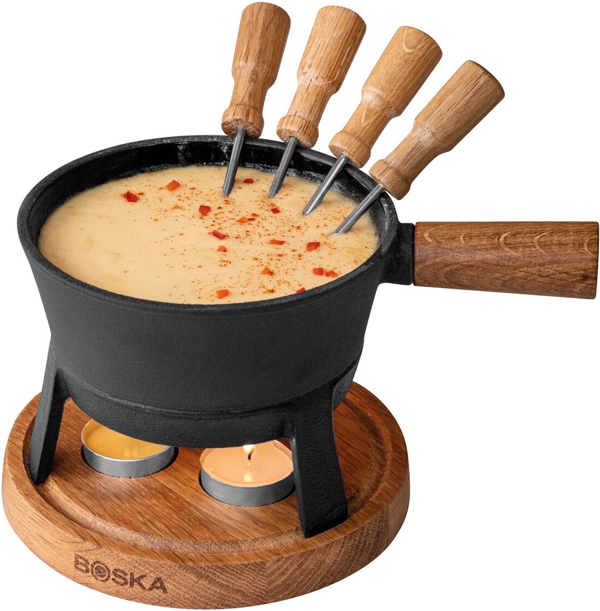 Boska Fondueset Pro S - Kaas fondue - voor 350 gram Kaas - 700 ml - Boska