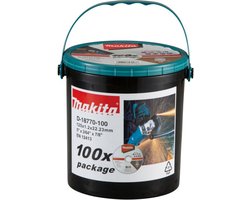 Makita D-18770-100 Doorslijpschijf RVS - 100 stuks slijpschijf 125mm voor metaal