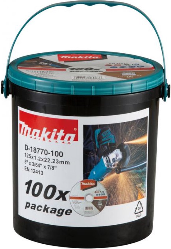 Makita D-18770-100 Doorslijpschijf RVS - 100 stuks slijpschijf 125mm voor metaal - Makita