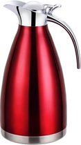 Cheffinger Thermos 2 Litre Rouge - Inox Inox - Bouteille Themos
