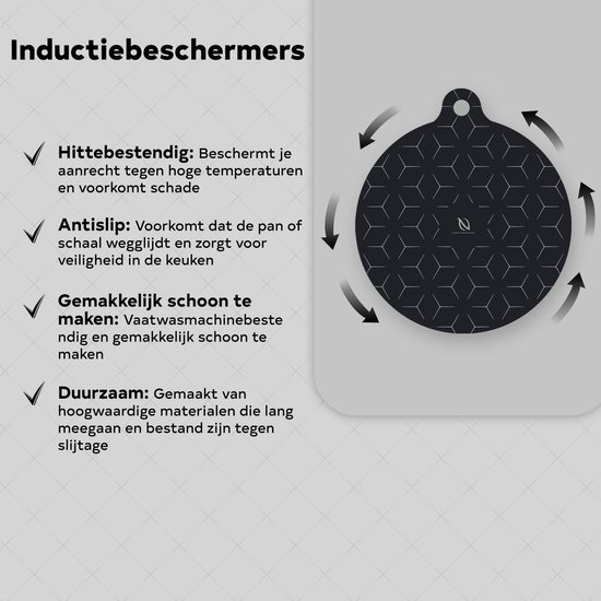 Haushaltshelden pannenonderzetter - vierkant - D17 cm - bamboe hout