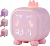 Slaaptrainer Kinderen - Kinderwekker - Nachtlampje Kinderen - Roze dino