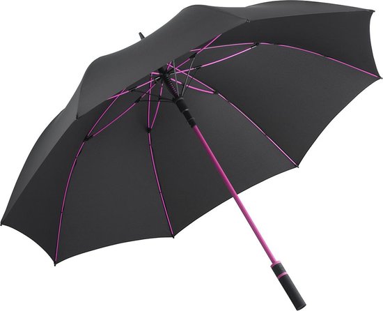 Fare Style 2384 windproof stokparaplu zwart magenta 130 centimeter stormparaplu windproof stormbestendig windbestendig