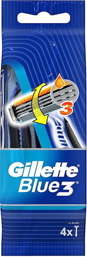 Gillette Blue3 Voetbaleditie14  - 4 wegwerpmesjes - Scheermesjes