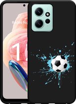 Cazy Hoesje Zwart geschikt voor Xiaomi Redmi Note 12 4G Soccer Ball