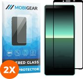 Mobigear - Screenprotector geschikt voor Sony Xperia 10 II Glazen | Mobigear Premium Screenprotector - Case Friendly - Zwart (2-Pack)