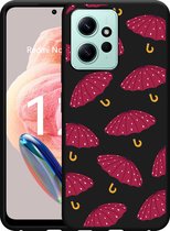 Cazy Hoesje Zwart geschikt voor Xiaomi Redmi Note 12 4G Paraplu's
