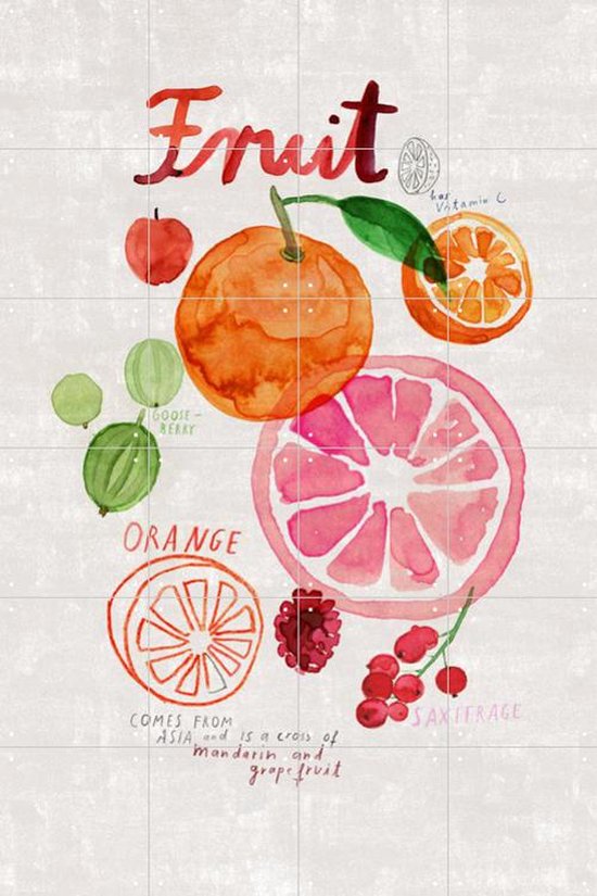 IXXI Fruit - Wanddecoratie - Eten en Drinken - 80 x 120 cm