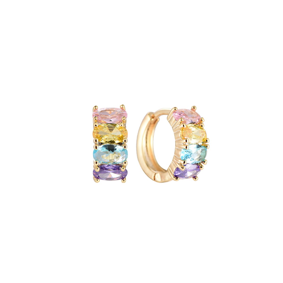 Dottilove- oorbellen- oorbellen dames- oorhangers- 14k gold plated