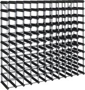 vidaXL-Wijnrek-voor-120-flessen-massief-grenenhout-zwart