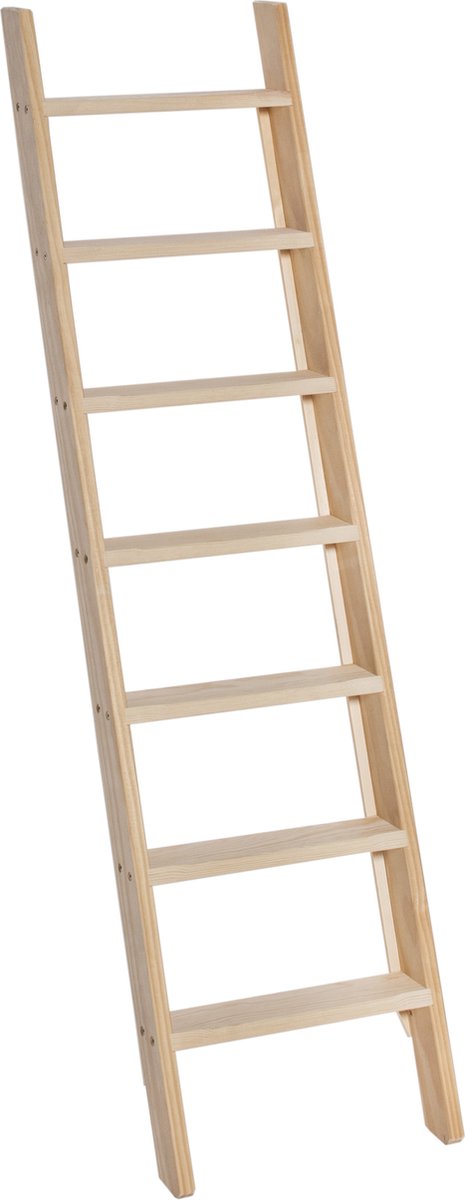 Zoldertrap - 7 treden - Stahoogte 343 cm - Houten ladder - Molenaarstrap - Grenen trap