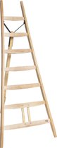 Driepootladder - 6 treden/sporten - Stahoogte 413 cm - Houten ladder