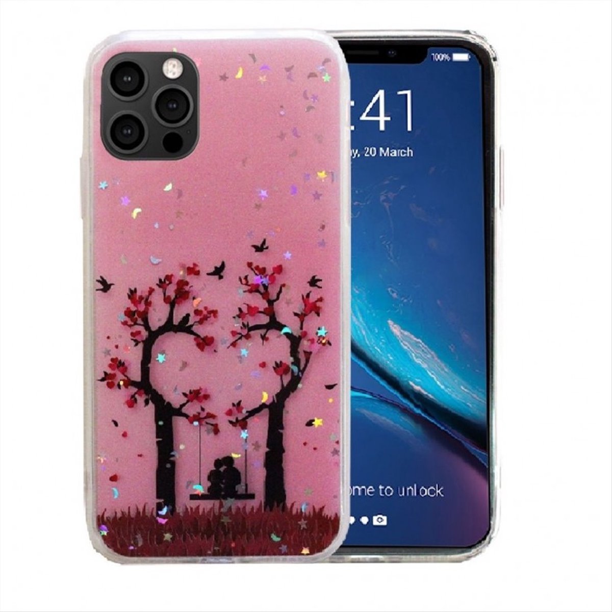 Silicone/TPU back cover Geschikt voor Apple iPhone 13 print (2)