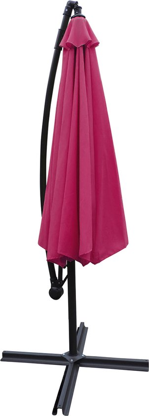 OAHU ronde parasol 3,50m diameter fuchsia + hoes