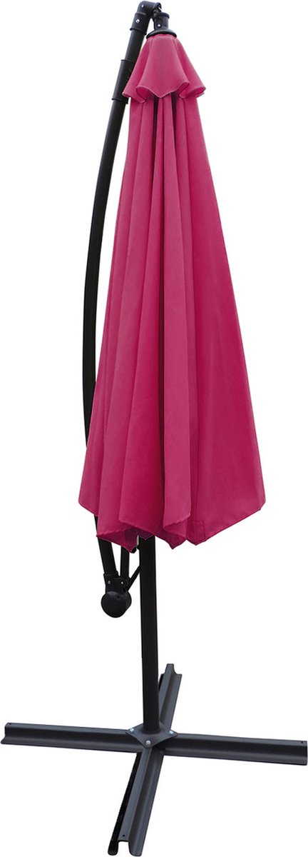 OAHU ronde parasol 3,50m diameter fuchsia + hoes